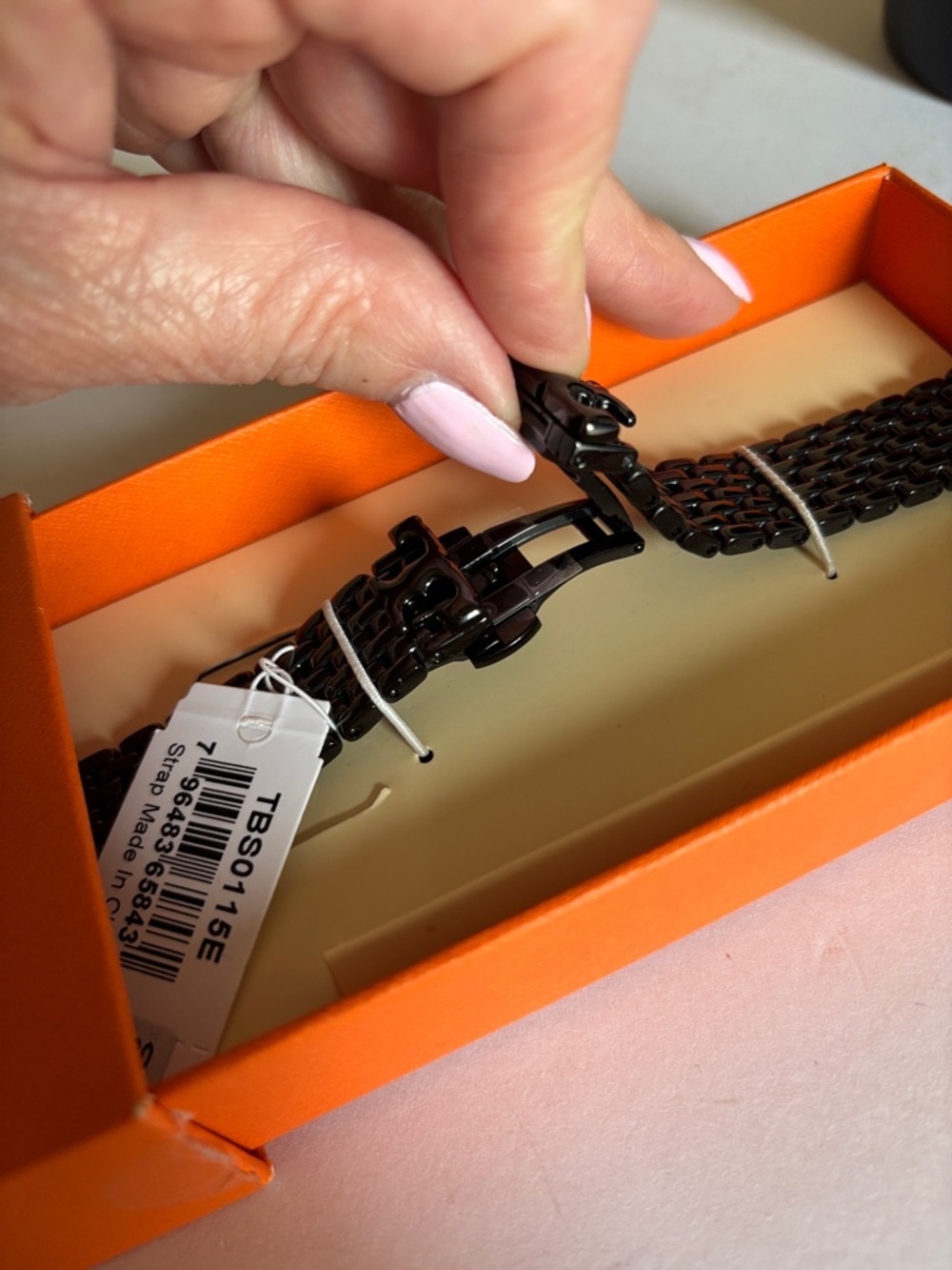 Tory Burch The Eleanor Black 18mm Apple Watch® Bracelet Watchband - Picture 13 of 13